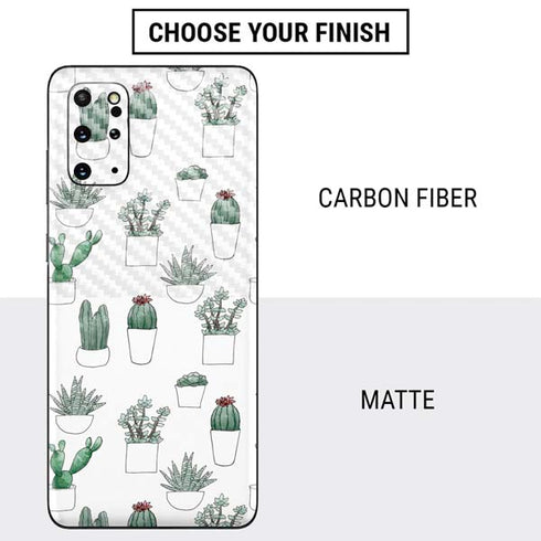 Succulent Pattern Galaxy S20 Plus Skin