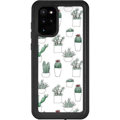 Succulent Pattern Galaxy S20 Plus Waterproof Case
