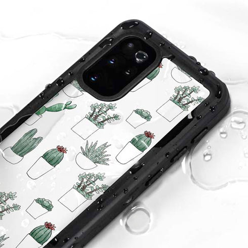 Succulent Pattern Galaxy S20 Plus Waterproof Case