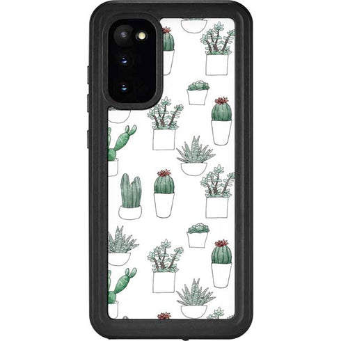 Succulent Pattern Galaxy S20 Waterproof Case