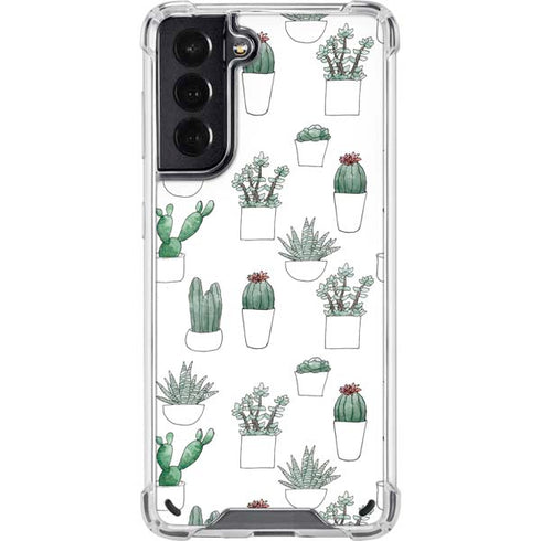 Succulent Pattern Galaxy S21 5G Clear Case