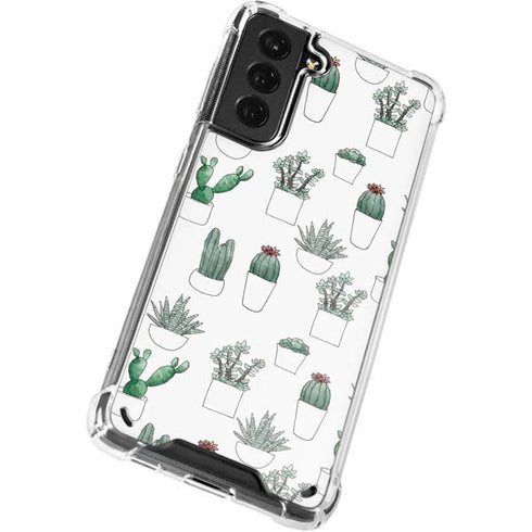 Succulent Pattern Galaxy S21 5G Clear Case