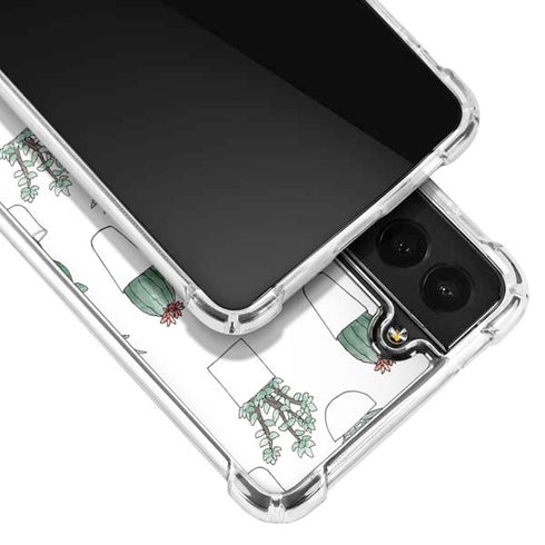 Succulent Pattern Galaxy S21 Plus 5G Clear Case