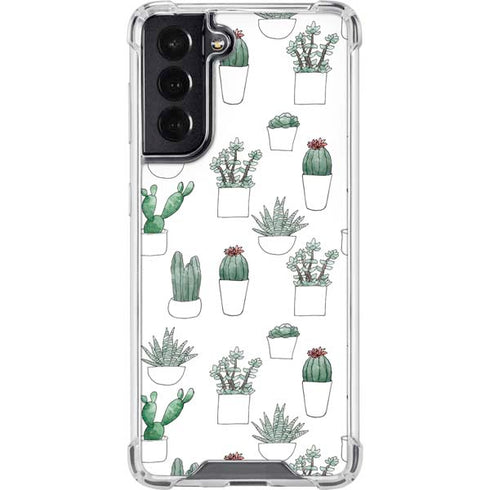 Succulent Pattern Galaxy S22 Clear Case