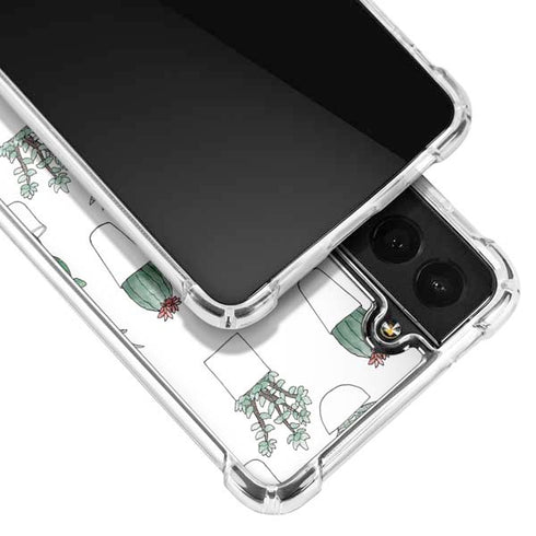 Succulent Pattern Galaxy S22 Plus Clear Case