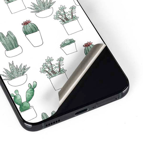 Succulent Pattern Galaxy S22 Skin