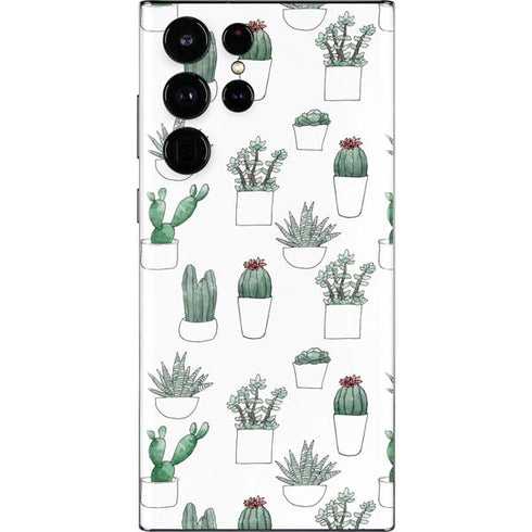 Succulent Pattern Galaxy S22 Ultra Skin