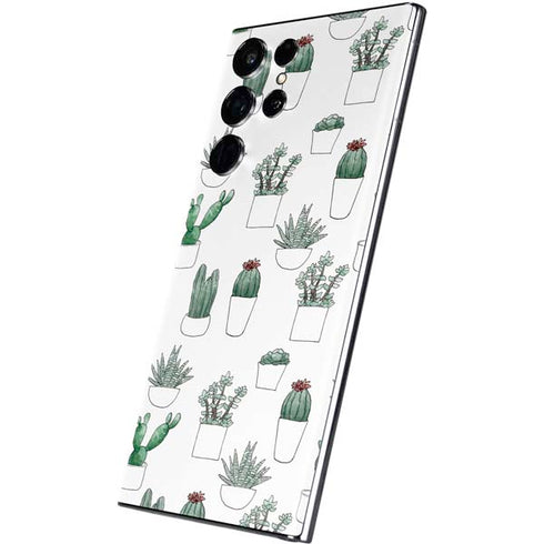 Succulent Pattern Galaxy S22 Ultra Skin
