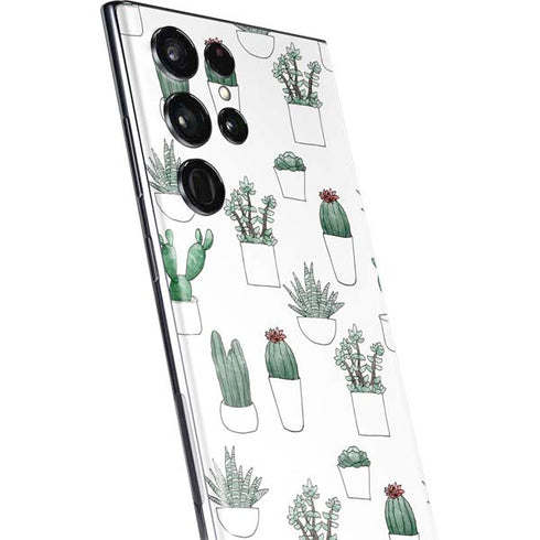 Succulent Pattern Galaxy S22 Ultra Skin