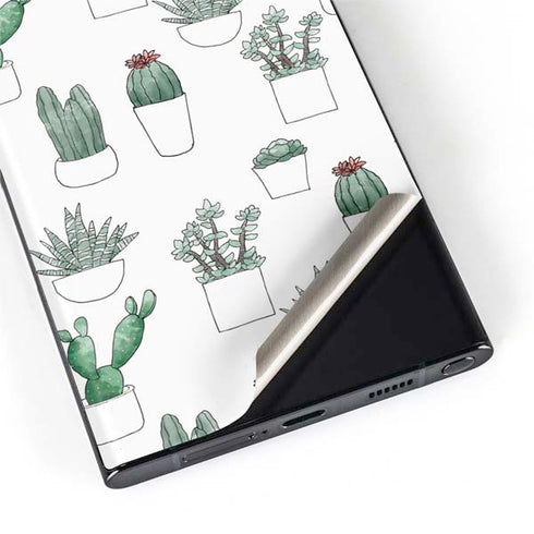 Succulent Pattern Galaxy S22 Ultra Skin