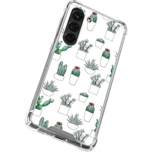 Succulent Pattern Galaxy S23 Clear Case