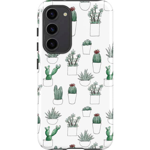 Succulent Pattern Galaxy S23 Plus Pro Case