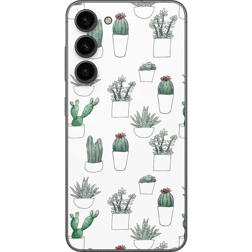 Succulent Pattern Galaxy S23 Plus Skin
