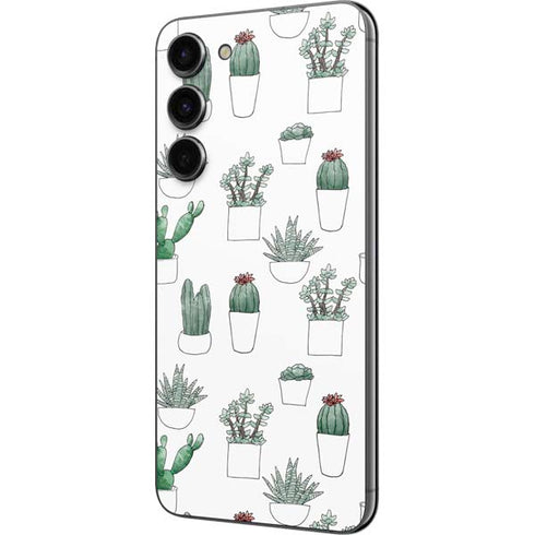 Succulent Pattern Galaxy S23 Plus Skin