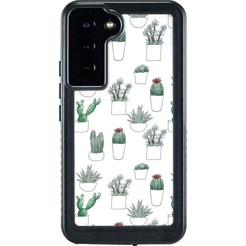 Succulent Pattern Galaxy S23 Plus Waterproof Case