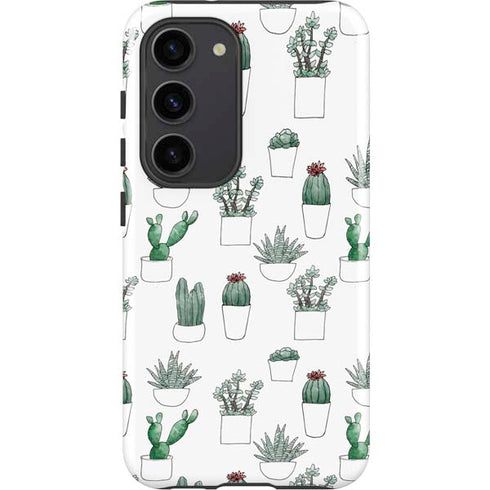 Succulent Pattern Galaxy S23 Pro Case