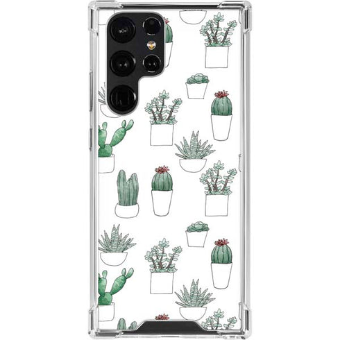 Succulent Pattern Galaxy S24 Ultra Clear Case