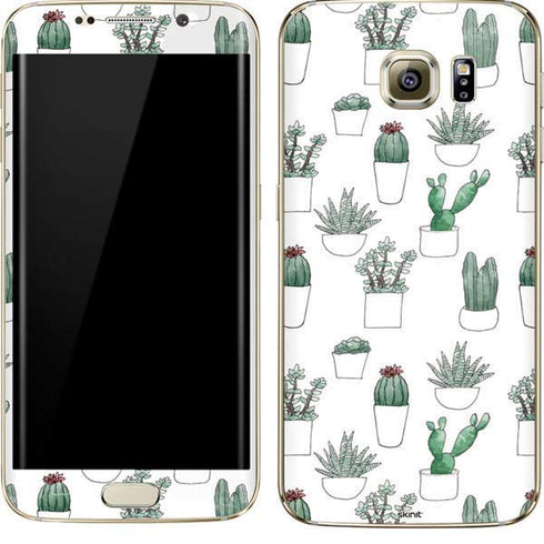 Succulent Pattern Galaxy S7 Edge Skin