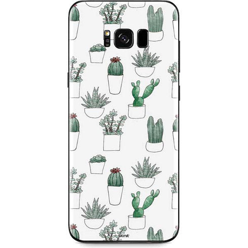Succulent Pattern Galaxy S8 Plus Skin