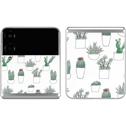Succulent Pattern Galaxy Z Flip4 5G Skin