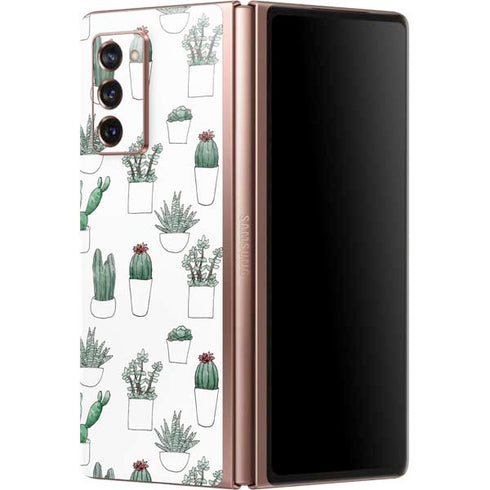 Succulent Pattern Galaxy Z Fold2 5G Skin