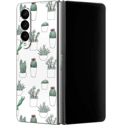 Succulent Pattern Galaxy Z Fold4 5G Skin