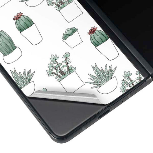 Succulent Pattern Galaxy Z Fold4 5G Skin