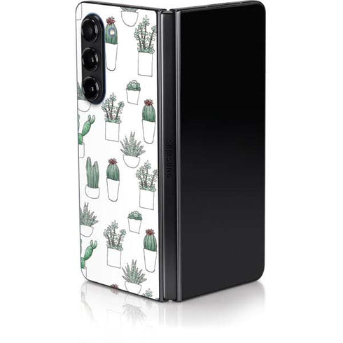 Succulent Pattern Galaxy Z Fold5 5G Skin