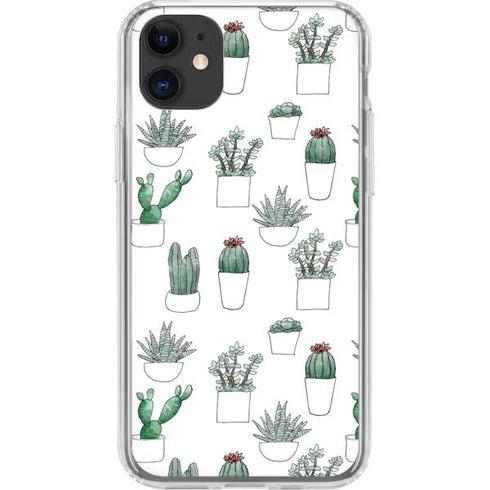 Succulent Pattern iPhone 11 Clear Case