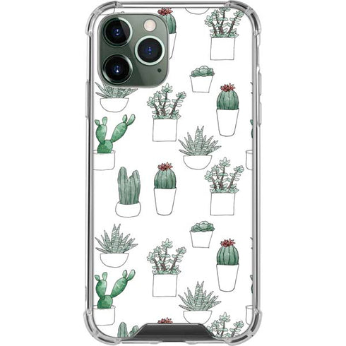 Succulent Pattern iPhone 11 Pro Max Clear Case
