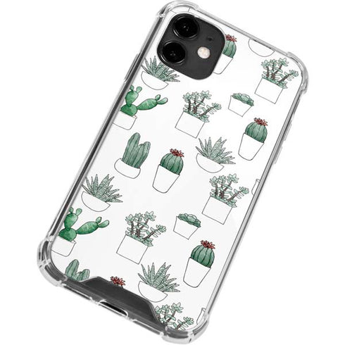 Succulent Pattern iPhone 12 Clear Case