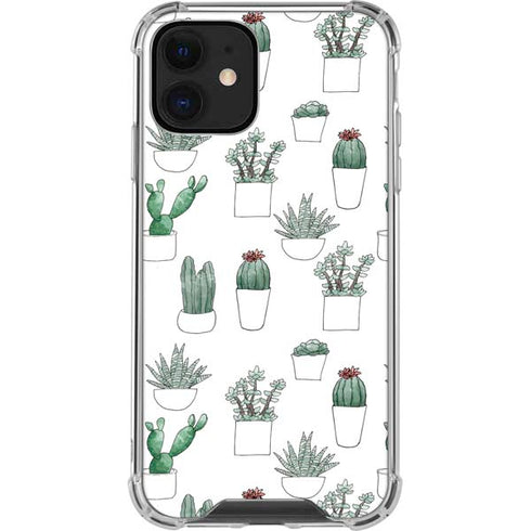 Succulent Pattern iPhone 12 Mini Clear Case