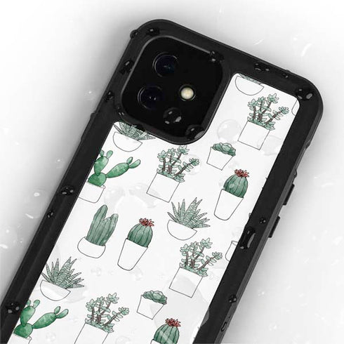 Succulent Pattern iPhone 12 Mini Waterproof Case