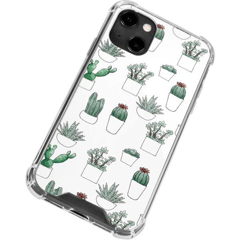 Succulent Pattern iPhone 13 Clear Case