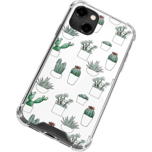 Succulent Pattern iPhone 14 Clear Case