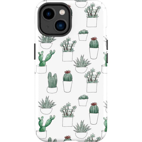 Succulent Pattern iPhone 14 Plus Impact Case