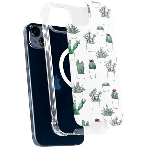 Succulent Pattern iPhone 15 Plus MagSafe Case