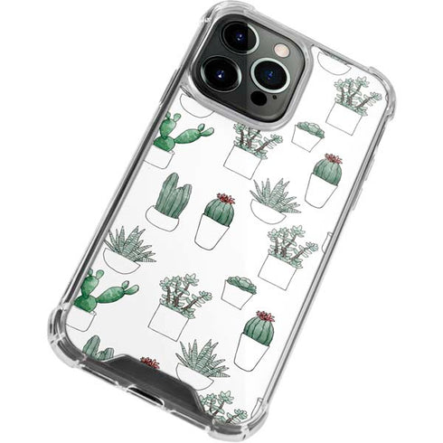 Succulent Pattern iPhone 15 Pro Clear Case