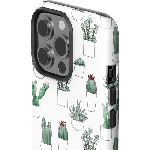 Succulent Pattern iPhone 14 Pro Impact Case