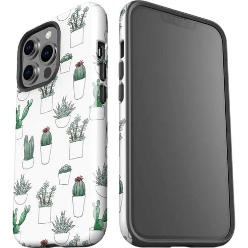 Succulent Pattern iPhone 15 Pro Impact Case