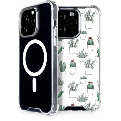 Succulent Pattern iPhone 14 Pro MagSafe Case