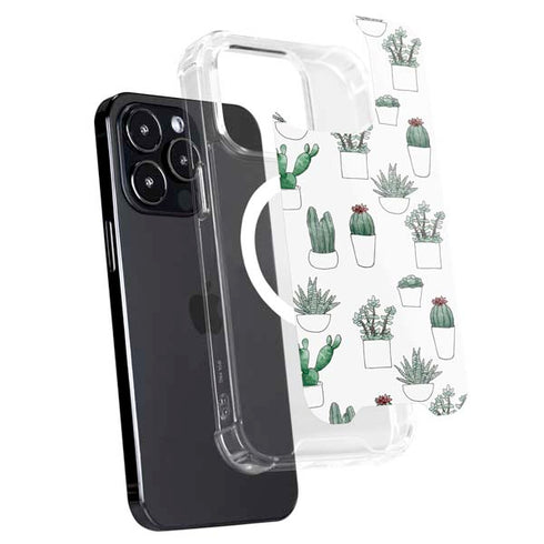 Succulent Pattern iPhone 15 Pro Max MagSafe Case