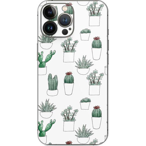 Succulent Pattern iPhone 14 Pro Max Skin