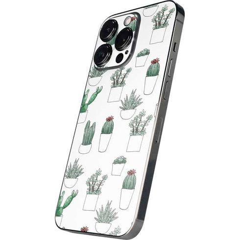 Succulent Pattern iPhone 14 Pro Max Skin