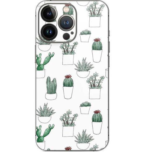 Succulent Pattern iPhone 15 Pro Skin