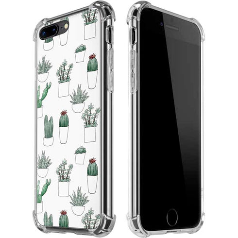 Succulent Pattern iPhone 7/8 Plus Clear Case