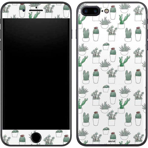 Succulent Pattern iPhone 8 Plus Skin