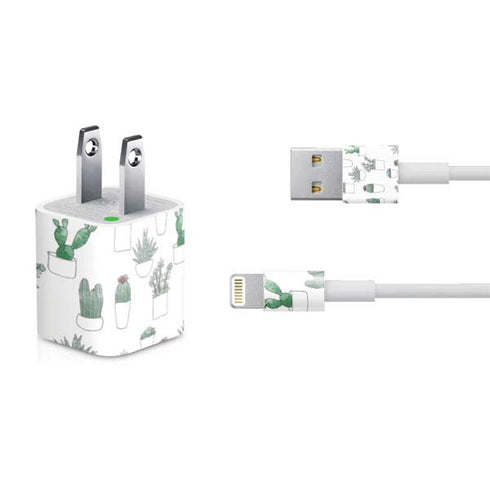 Succulent Pattern iPhone Charger (5W USB) Skin
