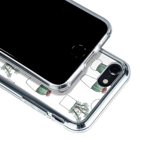 Succulent Pattern iPhone SE (2nd & 3rd Gen) Clear Case
