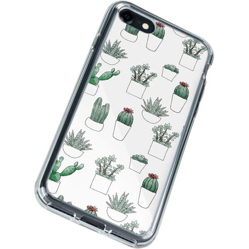 Succulent Pattern iPhone SE (2nd & 3rd Gen) Clear Case